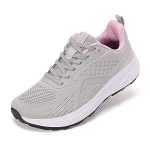 NWOT Bronax Women's Wide Toe Box Trail Running Shoes Sneakers, Gray Pink, Sz 11